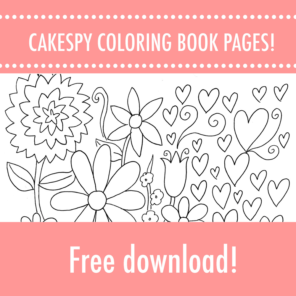 CakeSpy Coloring Book Pages For Adults
