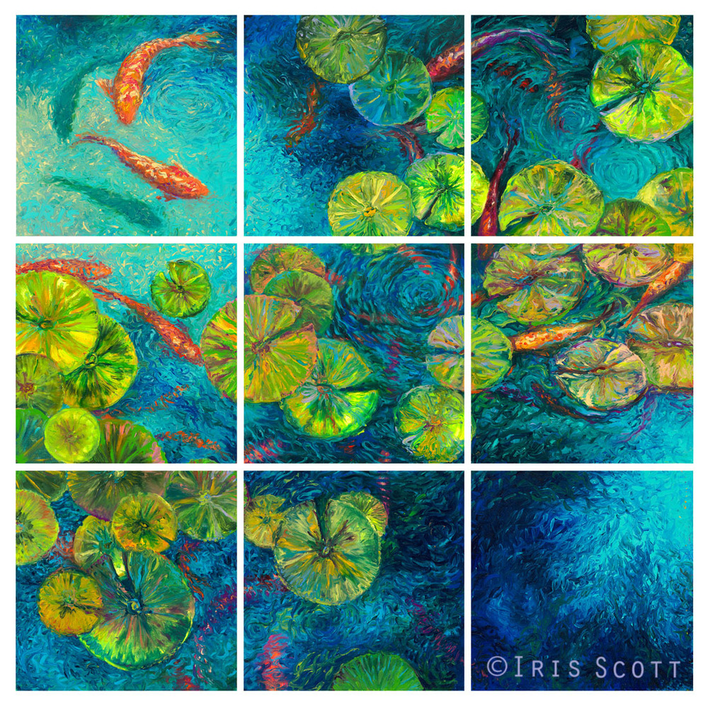  Nueve | 48x48in  Original SOLD |  Buy Prints     Iris Scott | Amazing Finger Paintings