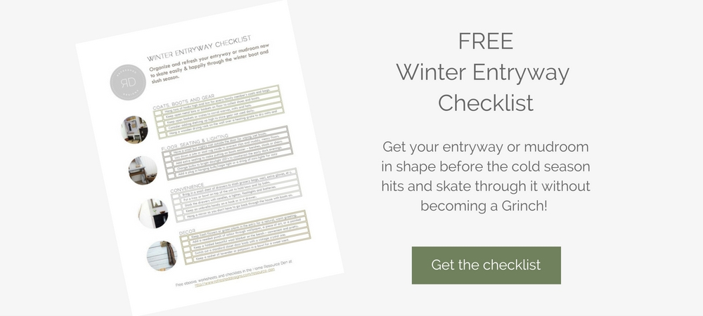 Free Checklist to get your small entryway ready for Winter