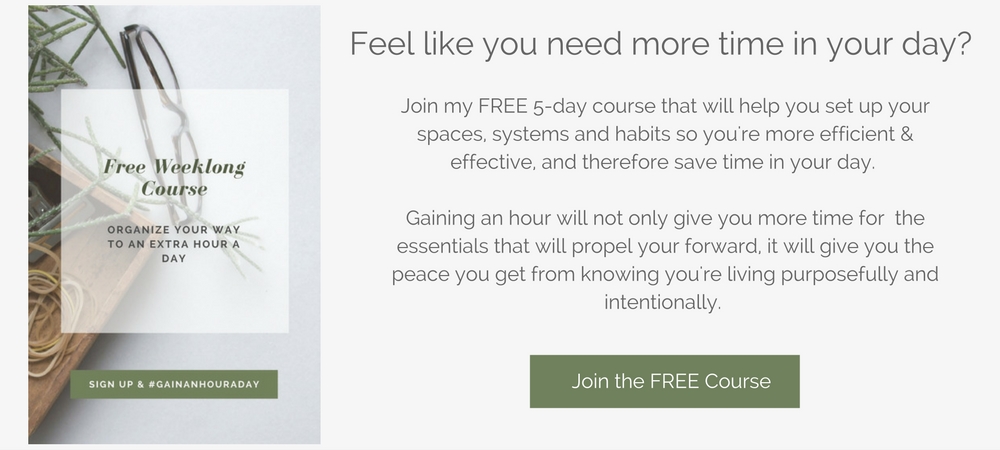 free email course on simplifying life and saving time