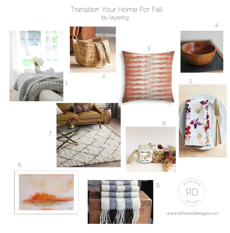 sources for Fall home decor online