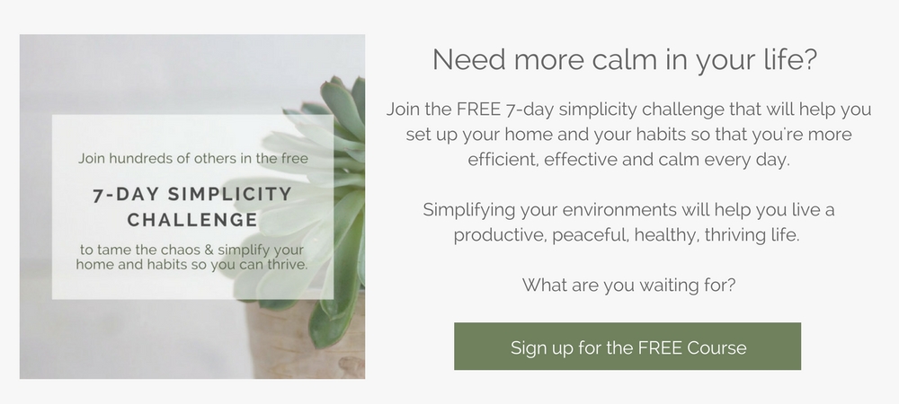 7-Day Simplicity Challenge to create a calm and simple home
