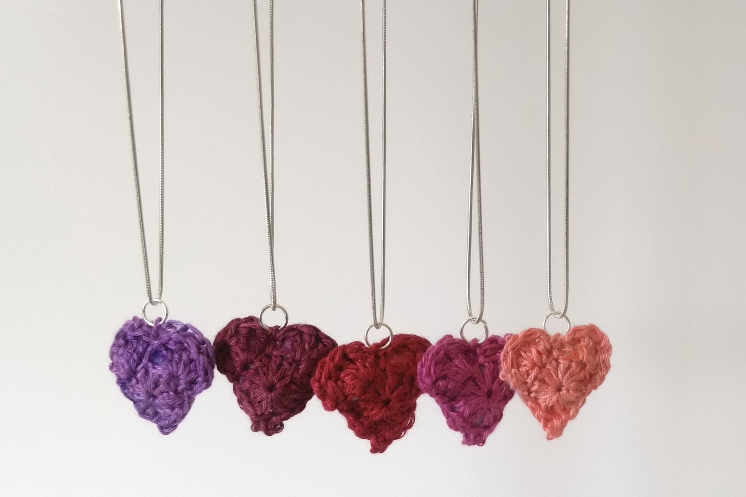 Be Mine Crochet Heart Pendants FREE Pattern