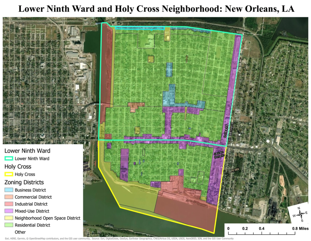 Esri ArcGIS Pro, City of New Orleans, FEMA, USGS, Scale: 1:21,500