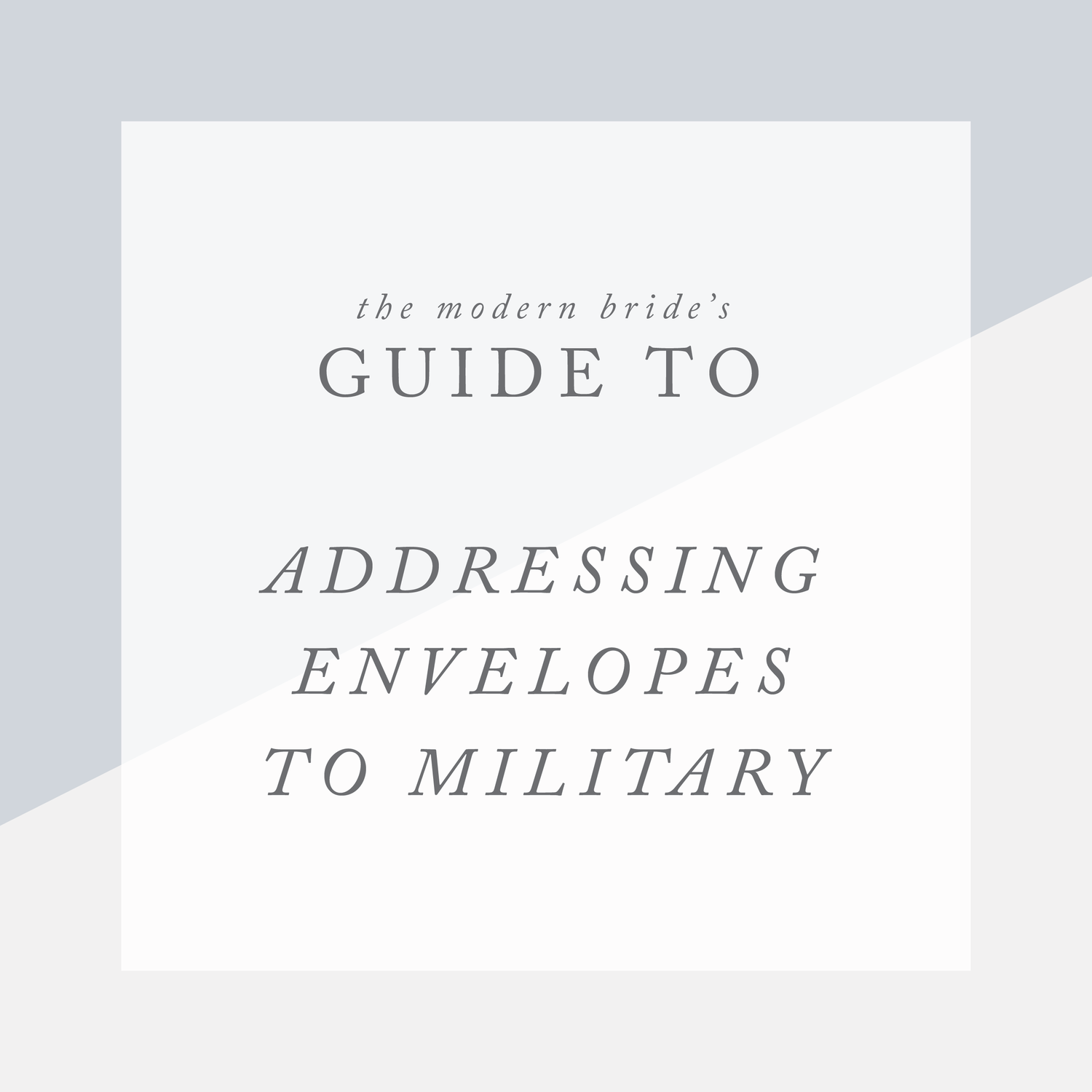 On Three Designs — Addressing Military on Envelopes
