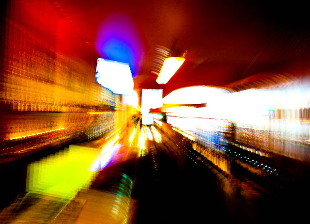 A colour light tunnel as created by Dennis Marciniak