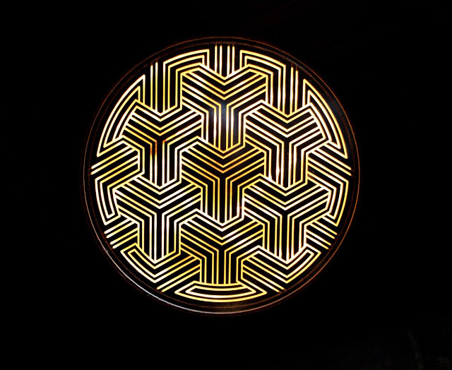 The pattern on the lights at the sterling room in Toronto