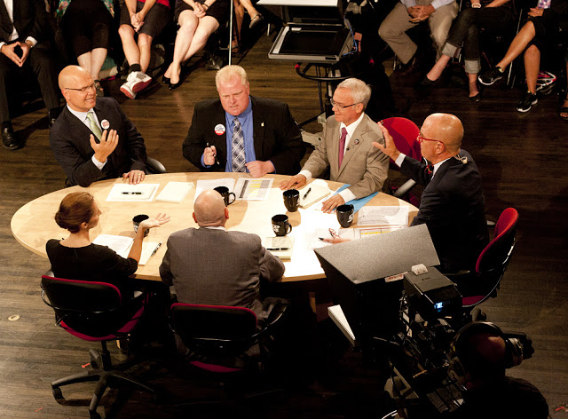 Toronto Mayoral candidates face off at the Masonic Temple on August 17 2010