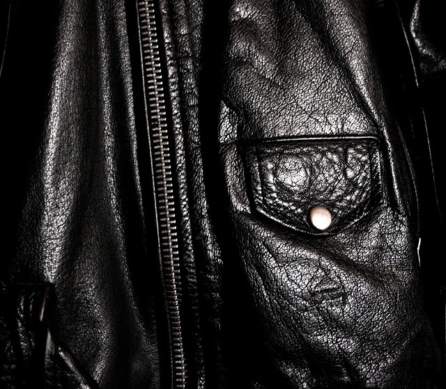 A leather jacket in the light