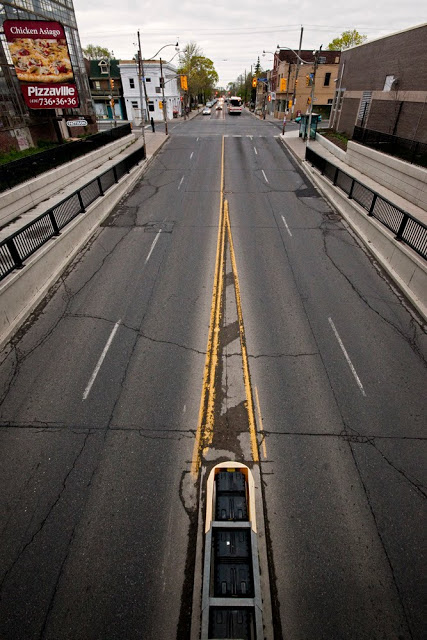 An overview of an underpass in Toronto