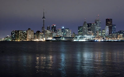 Earth Hour 2010 in Toronto Ontario, Shot from Cherry St. at 8:32 PM