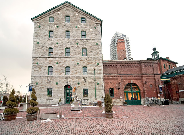 Another photo of a building in the Distillery District.