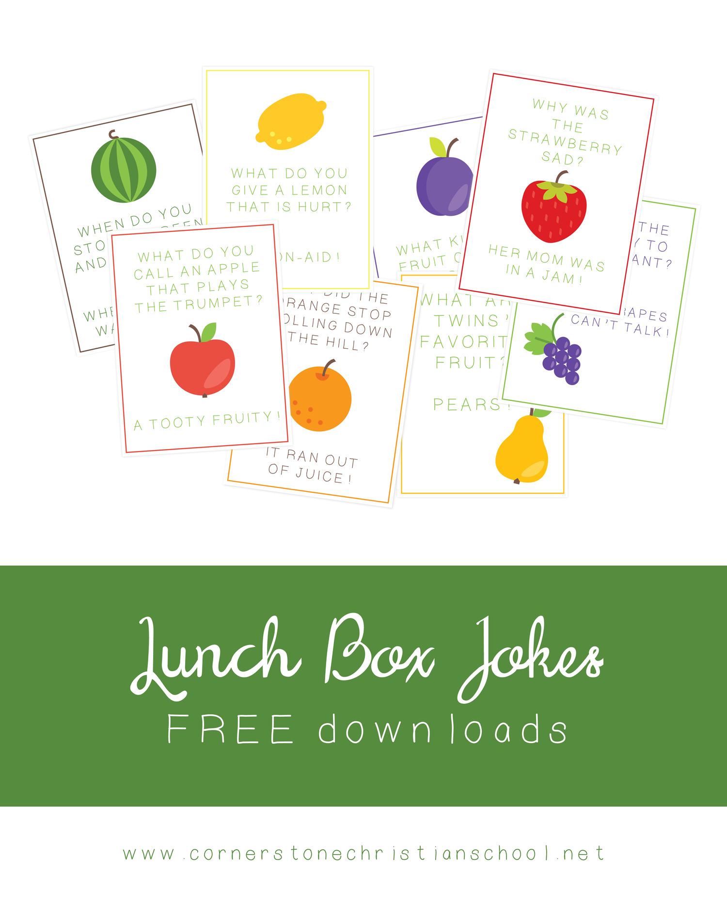Lunch Box Joke Cards — Cornerstone Christian School