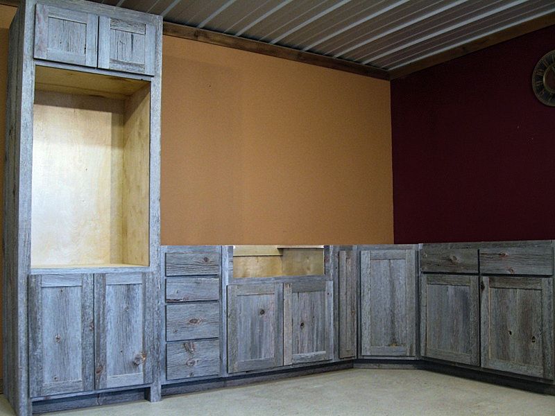 Weathered Gray Barn Wood Kitchen — Barn Wood Furniture