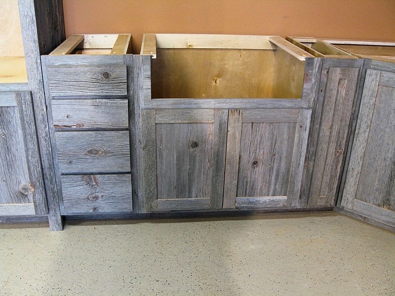 Weathered Gray Barn Wood Kitchen — Barn Wood Furniture - Rustic