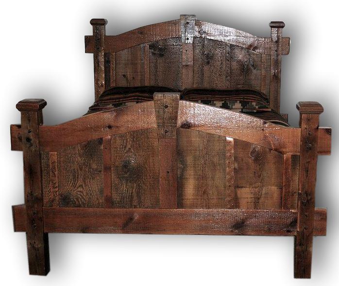 Arched Keystone Authentic Barnwood Bed Barn Wood Furniture