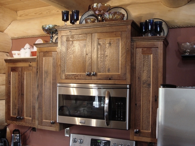 reclaimed barnwood kitchen cabinets — barn wood furniture - rustic