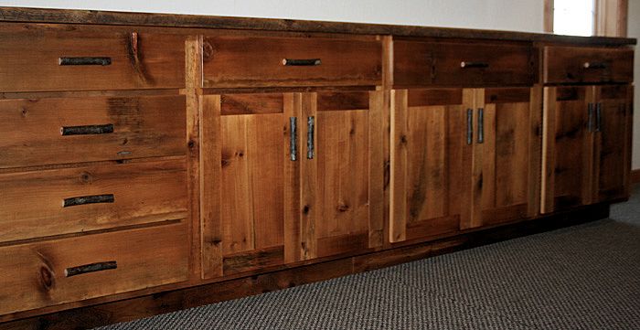 reclaimed barnwood kitchen cabinets — barn wood furniture - rustic