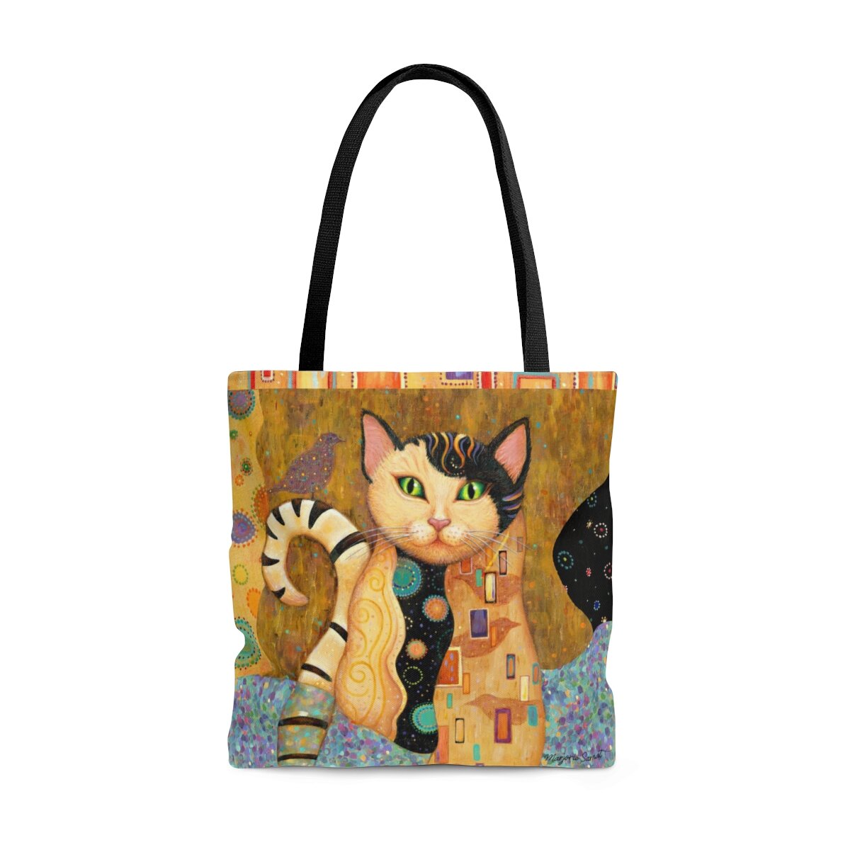 Kleo Kats, “Audubon” Tote Bag, Klimt Style Cat Fashion Accessory by ...