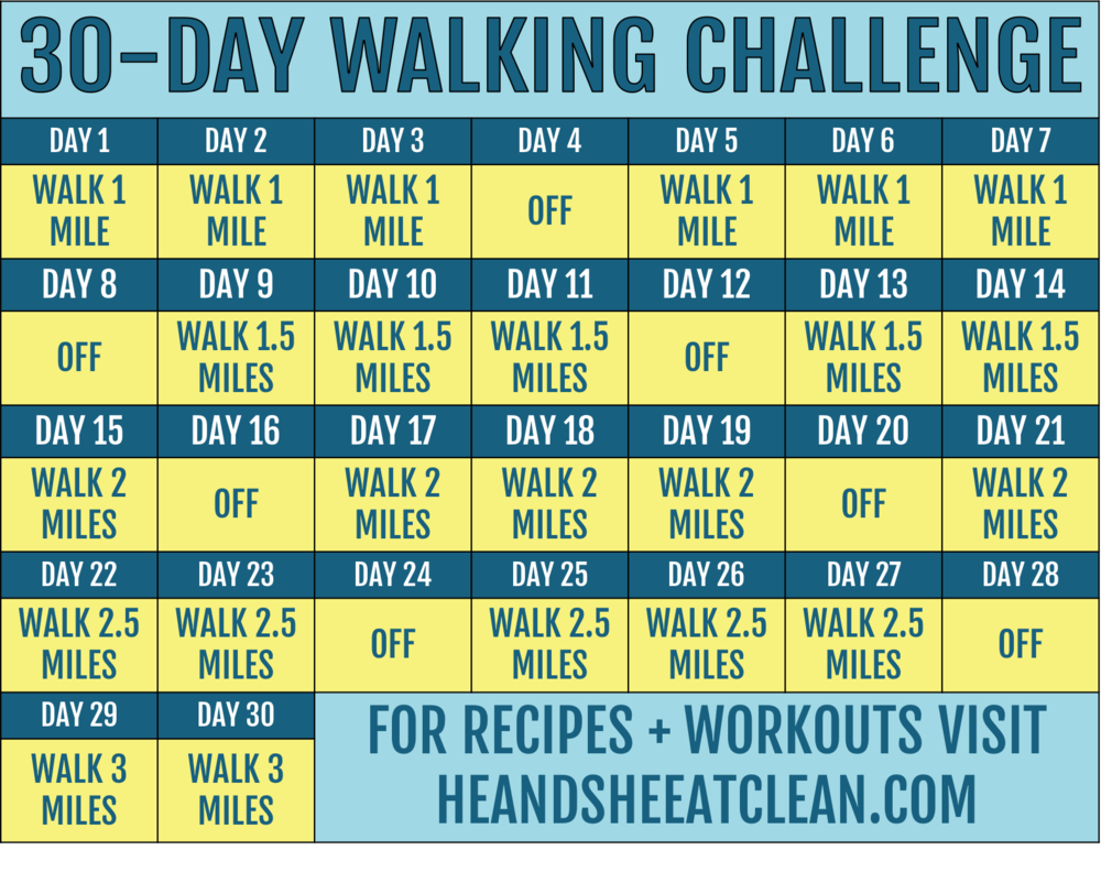 30-Day Walking Challenge — He & She Eat Clean | Healthy Recipes