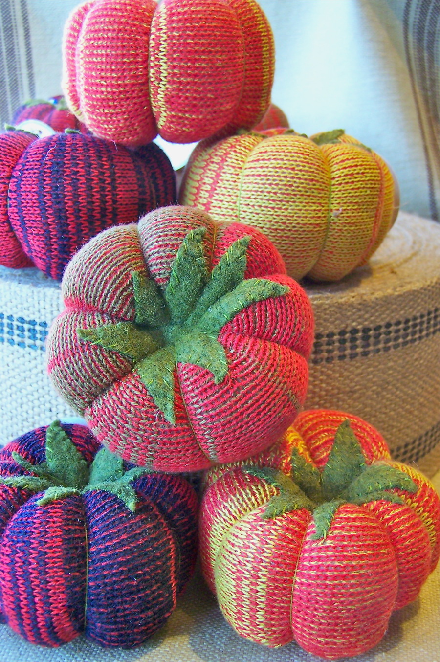 Pincushions By Bettyturbo Sewing Fabric Retro Tomato Pincushions on Pattern Paper Cotton Fabric By The Yard With Spoonflower