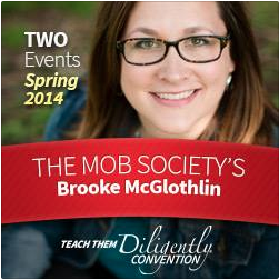 The MOB Society's Brooke McGlothlin, speaking at the Teach Them Diligently Convention!