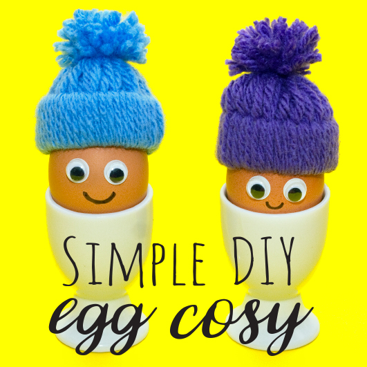 These DIY woolly hat egg cosies are a great fun and simple craft to make with the kids this winter! They're so easy to make and use hardly any materials (and will keep your eggs really warm!)