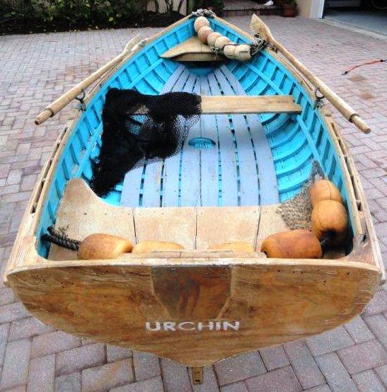 Vintage row boat repurposed