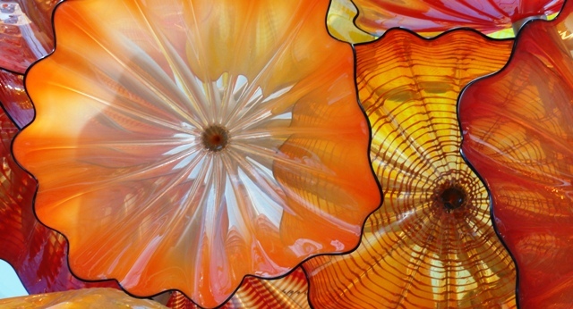 Photo of glass flowers at Chihuly Garden and Glass in Seattle