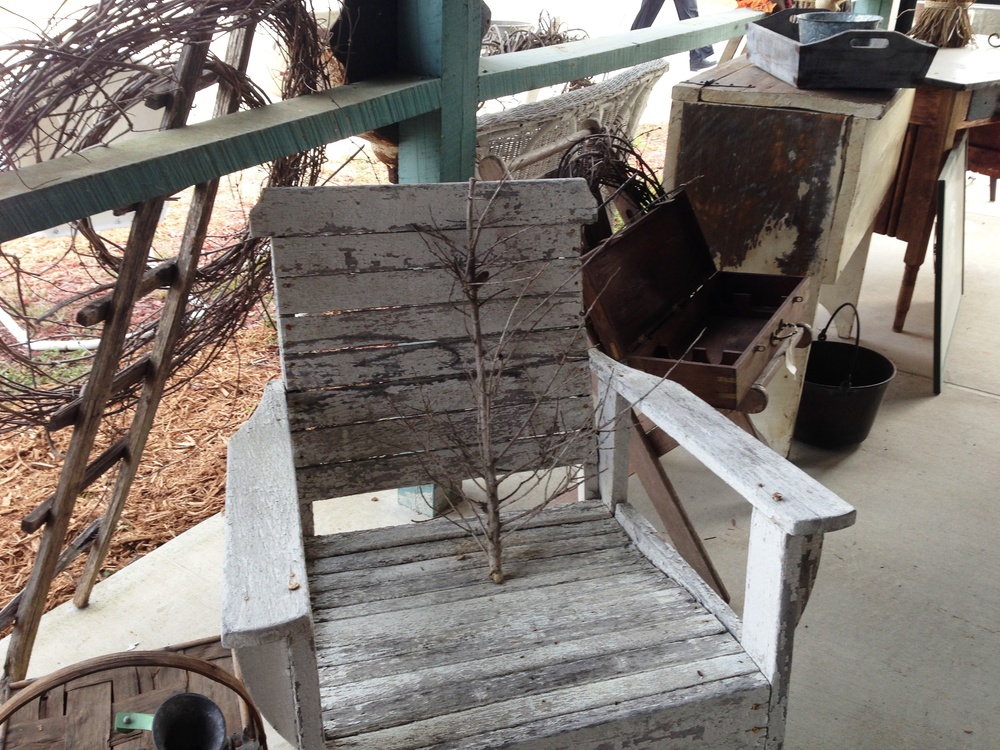 Photo of vintage, shabby chic chair before