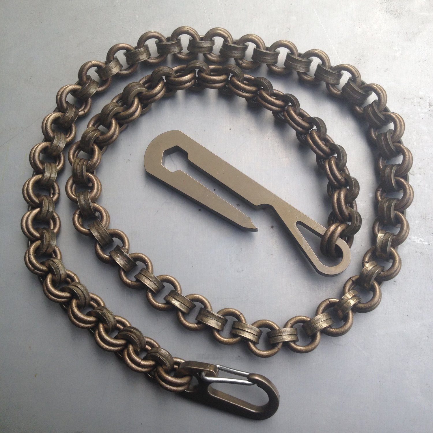 14 Gauge 50/50 Punched and Butted Link Titanium Wallet Chain ...