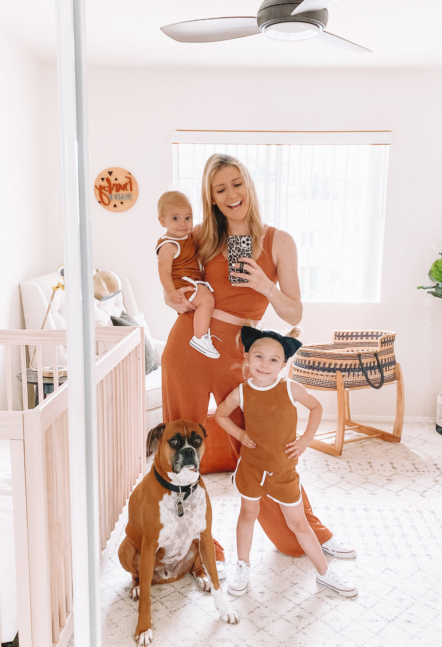 Mommy and Me Burnt Orange Sweatsuits — The Overwhelmed Mommy Blog