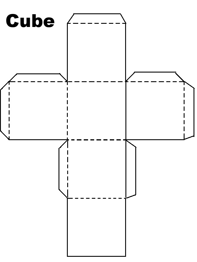 Printable Cube Pattern Or Template Printable Templates