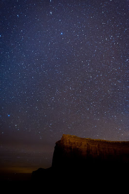 Star photography over Monument Valley, Ariz.
