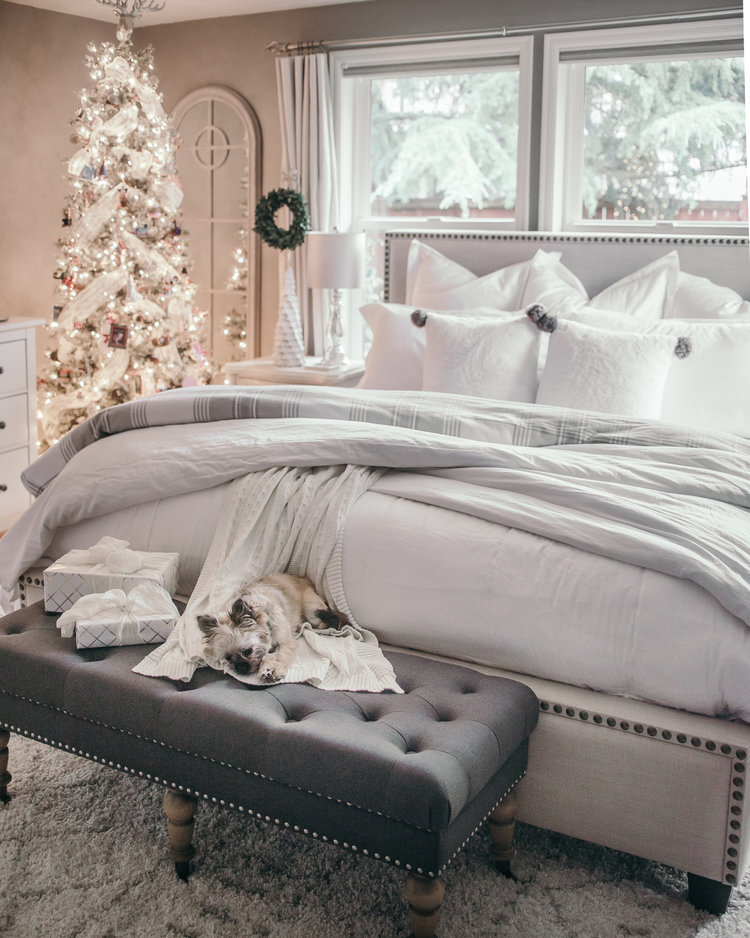 Christmas Decor Ideas - House of Five - Master Bedroom