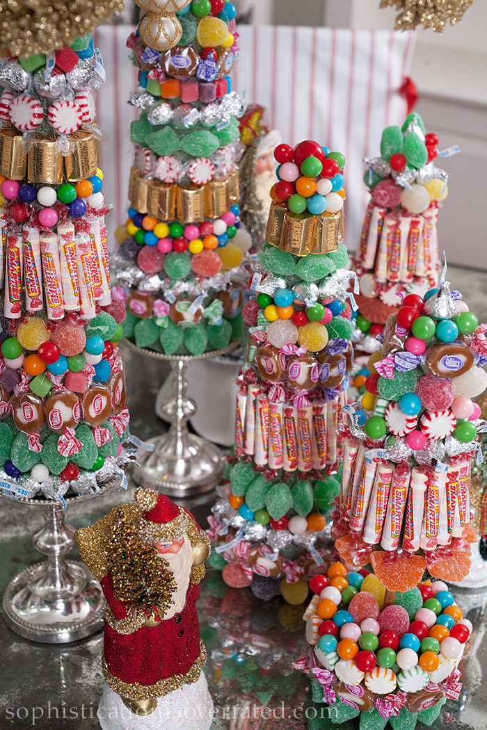 Holiday centerpieces created with Christmas candy by Susan Palma and Babs Horner included in Sophistication is Overrated
