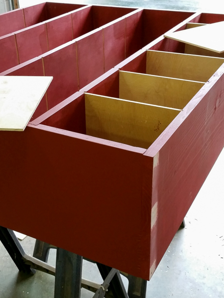 Dry fit the dividers to make sure they're right before painting them- NJS Design Company