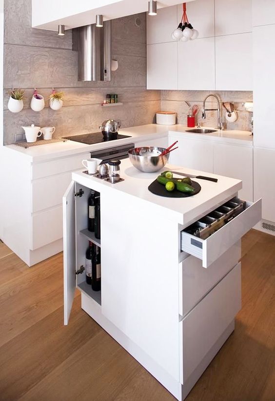 small+and+efficient+kitchen+island