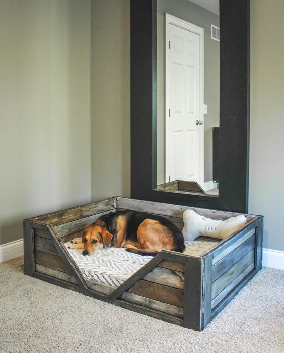 pallet dog bed box