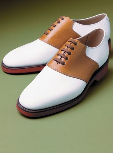Tan And White Leather Shoes FWS-10 