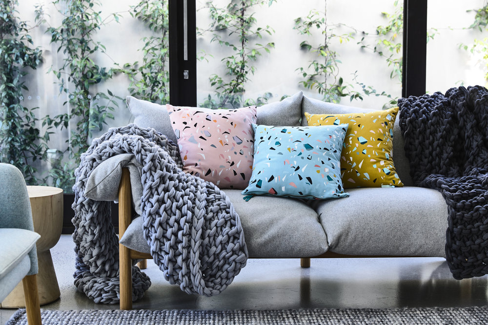 Rebecca Judd Loves Home Republic Terrazzo Cushions $59.95ea  