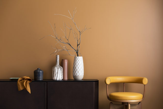 Haymes Interior Expressions low sheen acrylic in Deep Buff - part of the ‘Strata’ collection