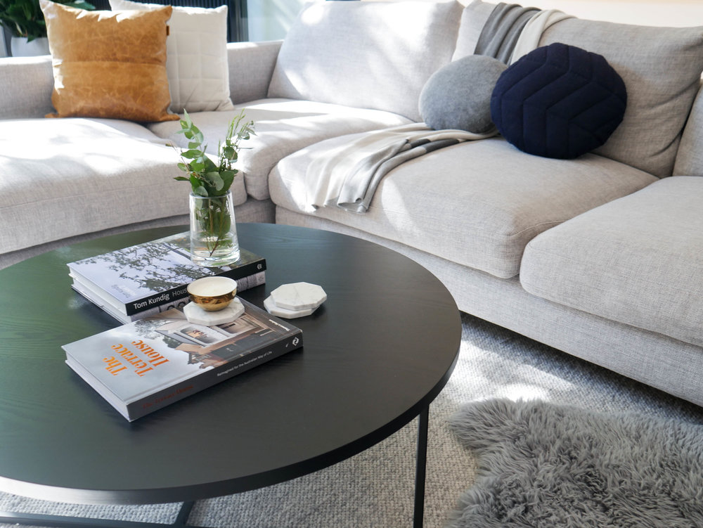 Turner Coffee Table - Black Oak - Styling and Photography Dot + Pop