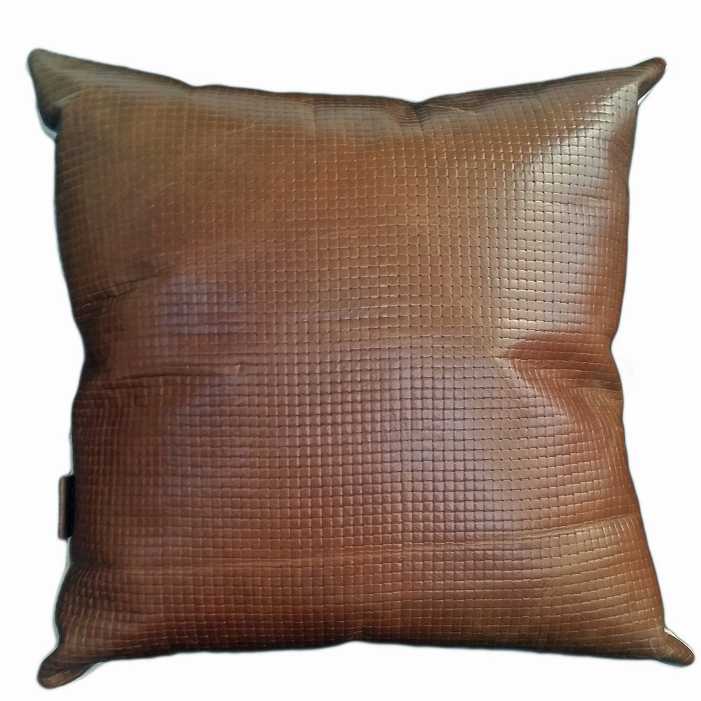 Tan Weave Cushion - Hide & Co