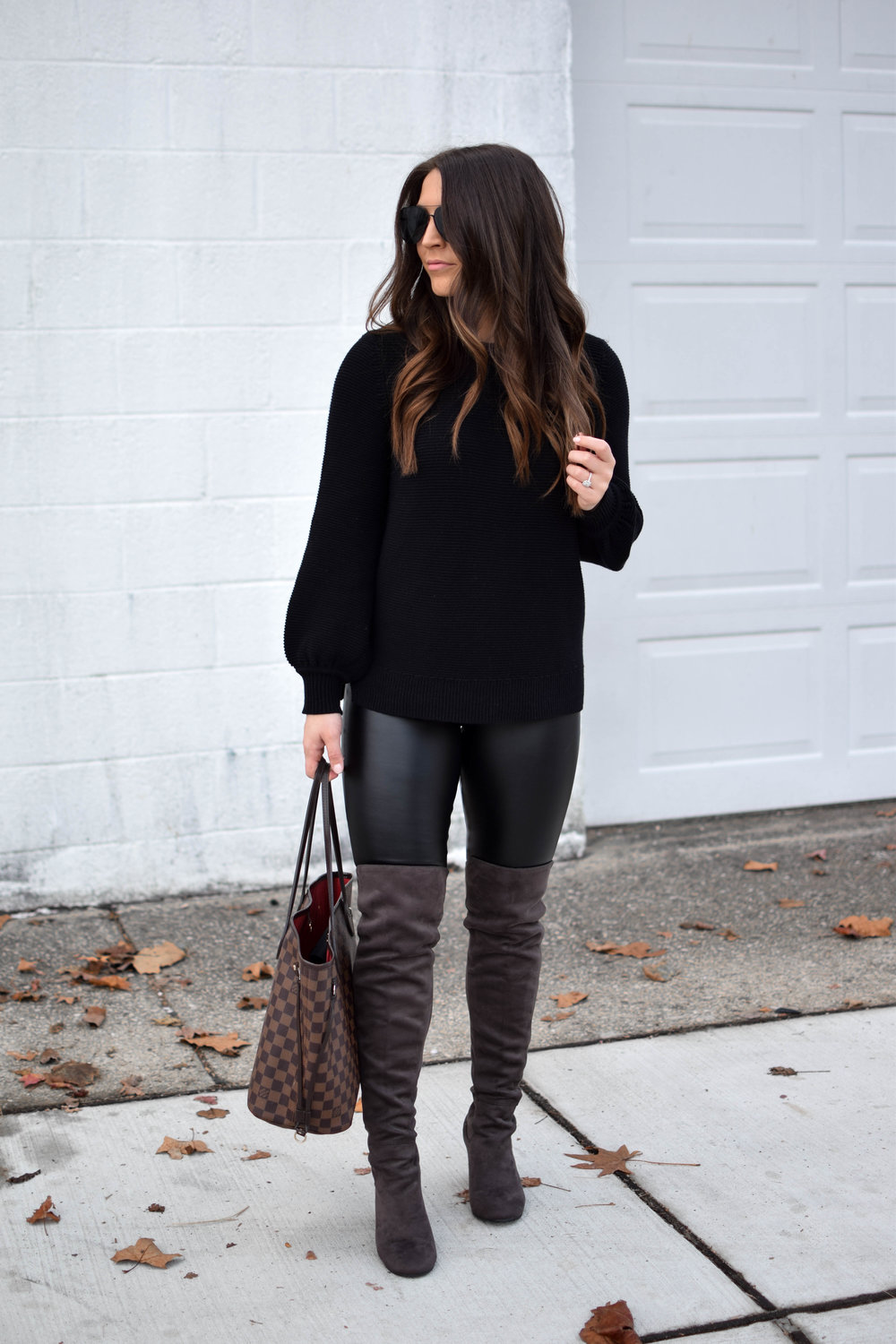Leather Leggings Outfit Winter Boots