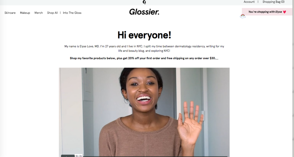 Elyse Love, MD for glossier