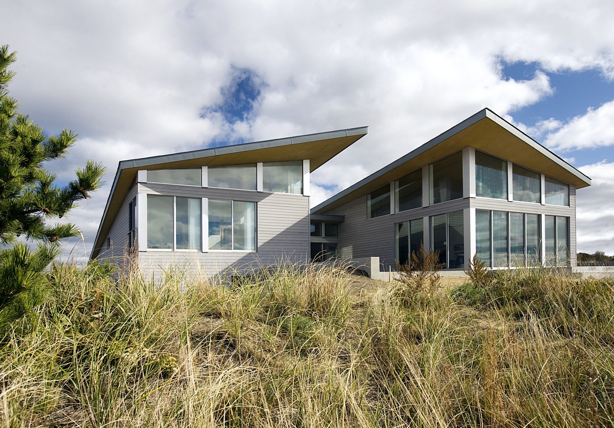 Truro Residence - A Green Modern Beach House â€” ZeroEnergy Design - ... Rear Elevation
