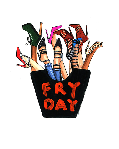 High heels  fry day illustration by Rongrong DeVoe.JPG