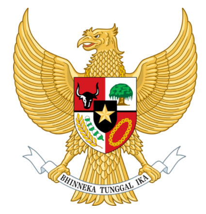 Garuda as represented today on Indonesia's national flag.
