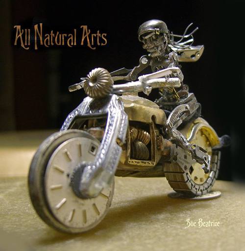 Motorcycle riderSue Beatrice | Watch Parts Sculptures
